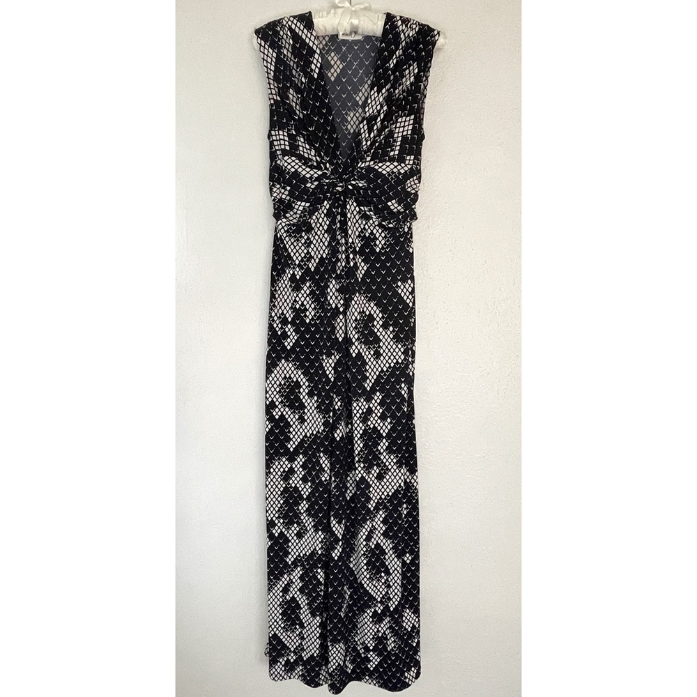 Eliza J Maxi Dress Stretchy V Neck Adjustable Tie 8